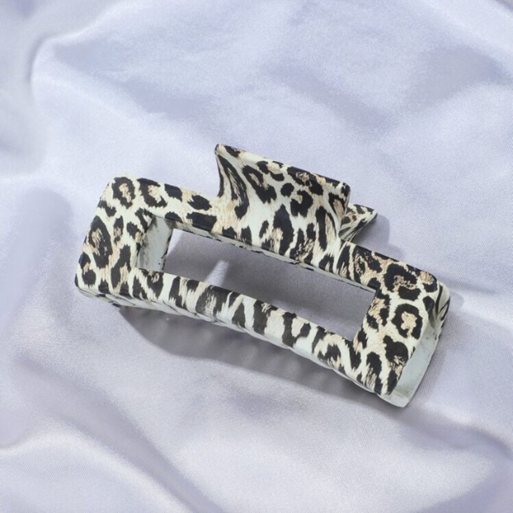 Leopard Print Large Hair Claw Clip